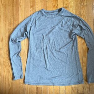 Kyodan Heather Gray Crew Neck Long Sleeve Top